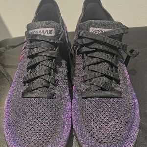 Nike Air VaporMax Black and Purple Athletic Shoes